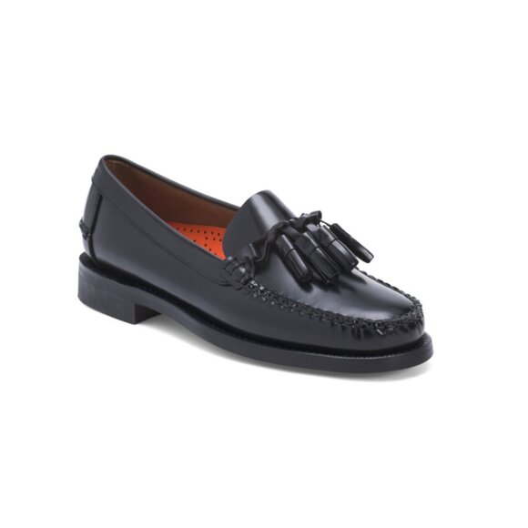 SEBAGO Black Men's Made In Mexico Leather Will Triple Tassel Loafers